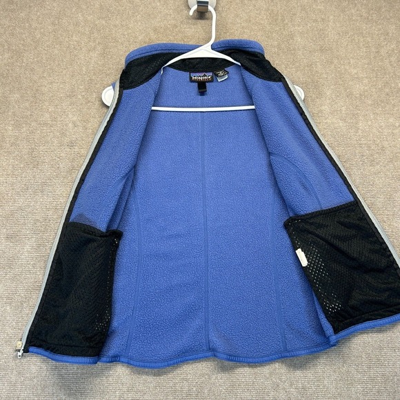 Patagonia Vintage Synchilla Fleece Vest Women's Small Blue Full Zip Made in USA - Picture 6 of 11